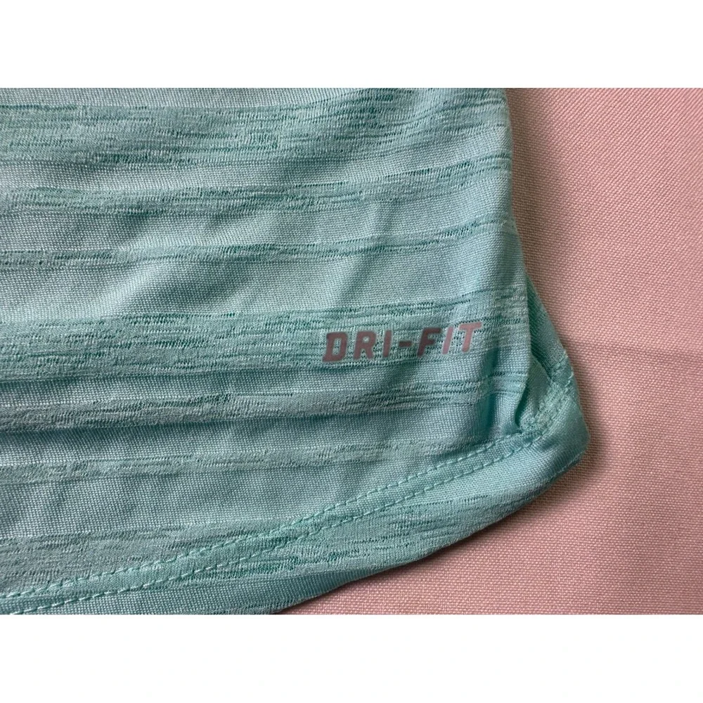 Nike Dri-Fit Tank Top Small Blue Strappy Criss Cross Back Athletic Yoga Running - Picture 5 of 8